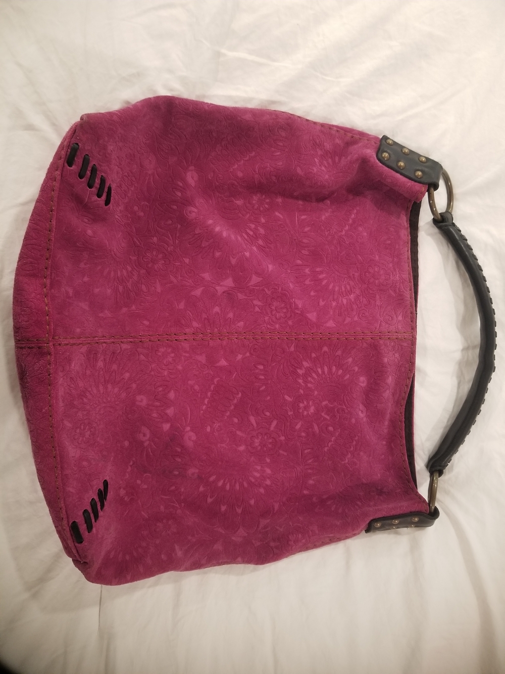 LUCKY Brand Women’s Sueded Hobo Bag in Fuchsia Pink - Picture 5 of 7